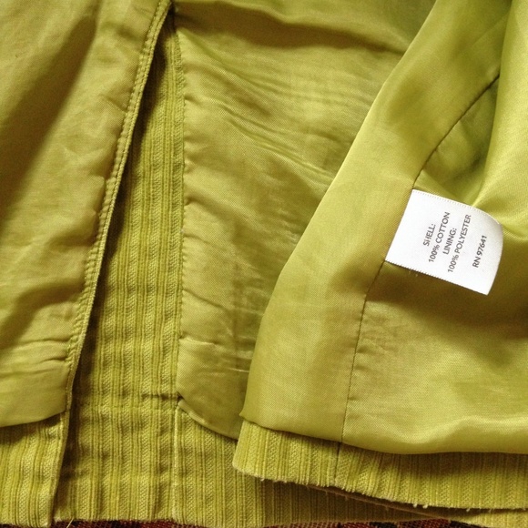 J Jill Jacket Coat Green Corduroy Belt *Read - Picture 6 of 8